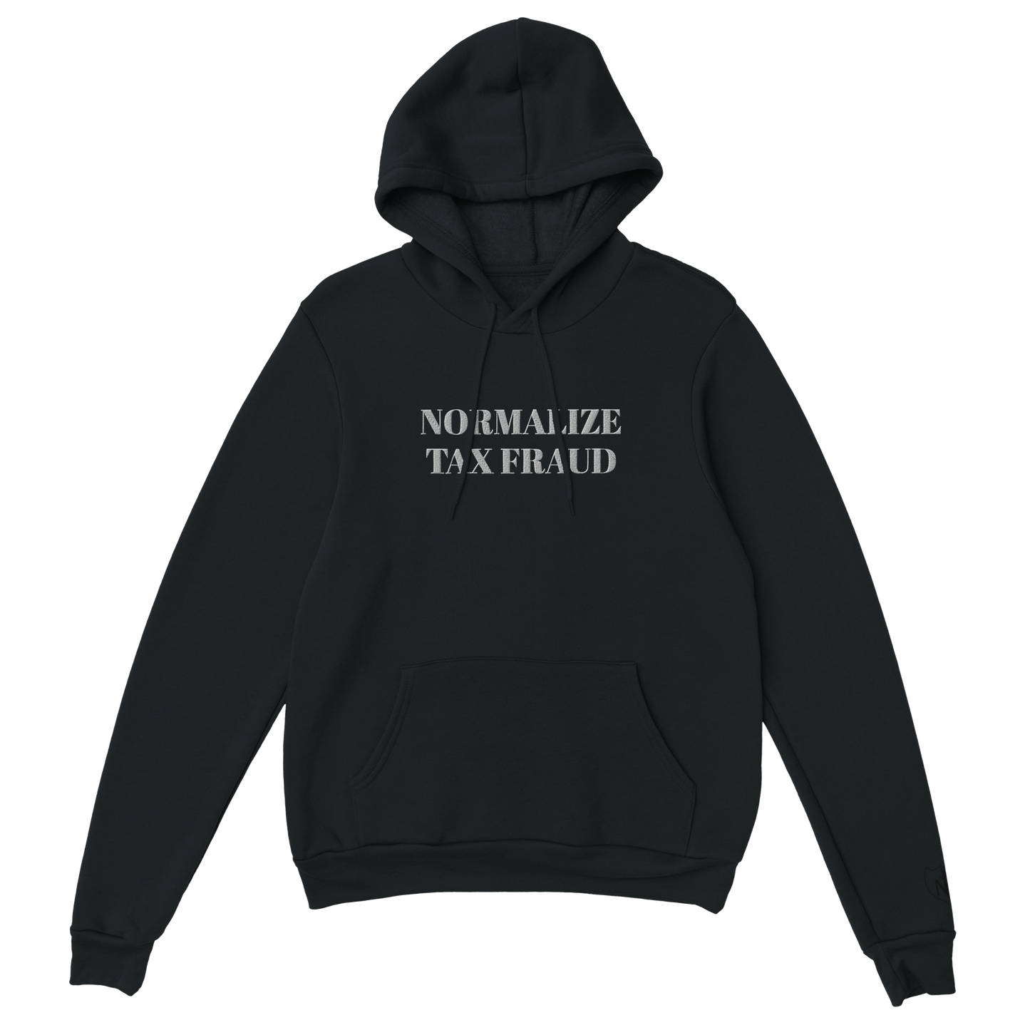 normalize-tax-fraud-hoodie-black